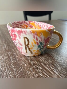 Sara B. Hello Beautiful Watercolor Initial Mug "R" - Sara Berrenson